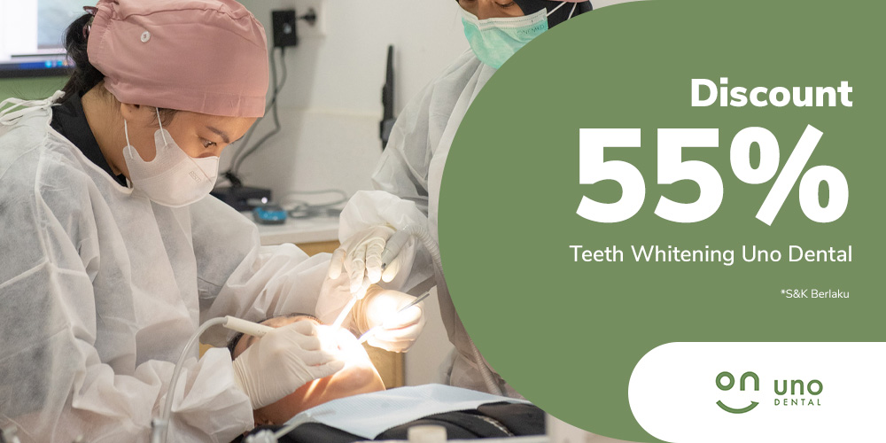 Gambar promo Discount 55% Teeth Whitening Uno Dental dari Uno Dental